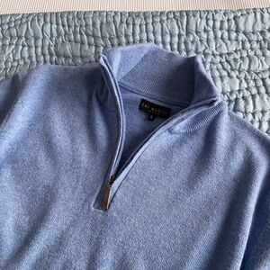 Men’s Italian Wool/Viscose/Cashmere 3/4 Zip Sweater Size S